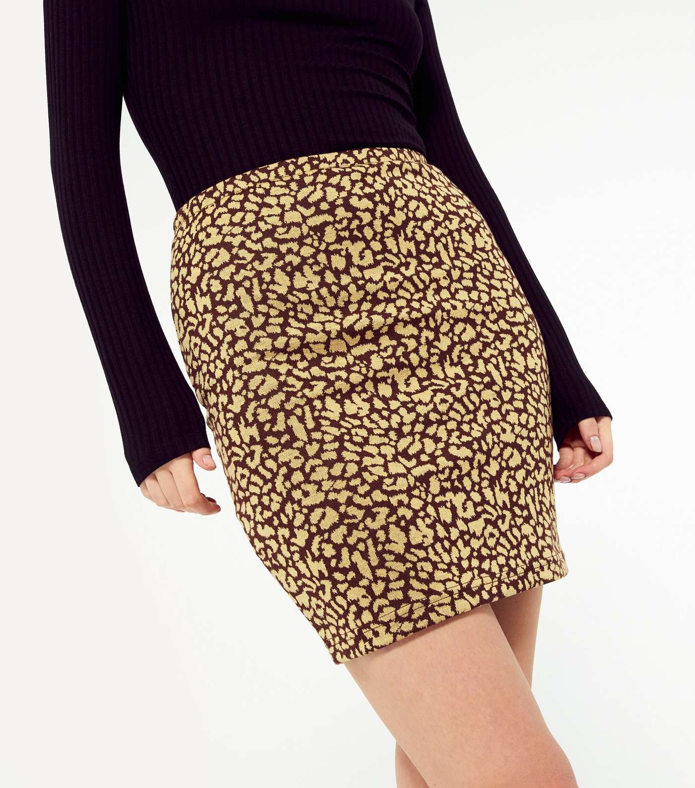 Tall Brown Leopard Tube Skirt  Image 4