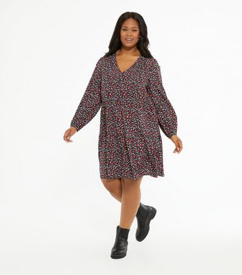 Ditsy floral outlet button front dress