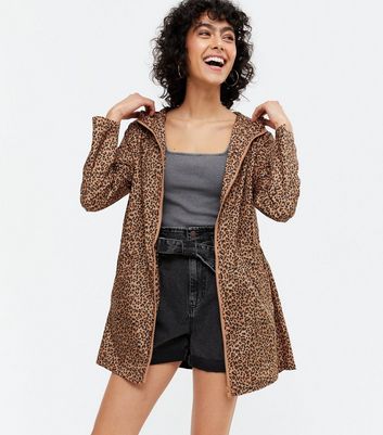 Brown Leopard Print Packable Mac New Look