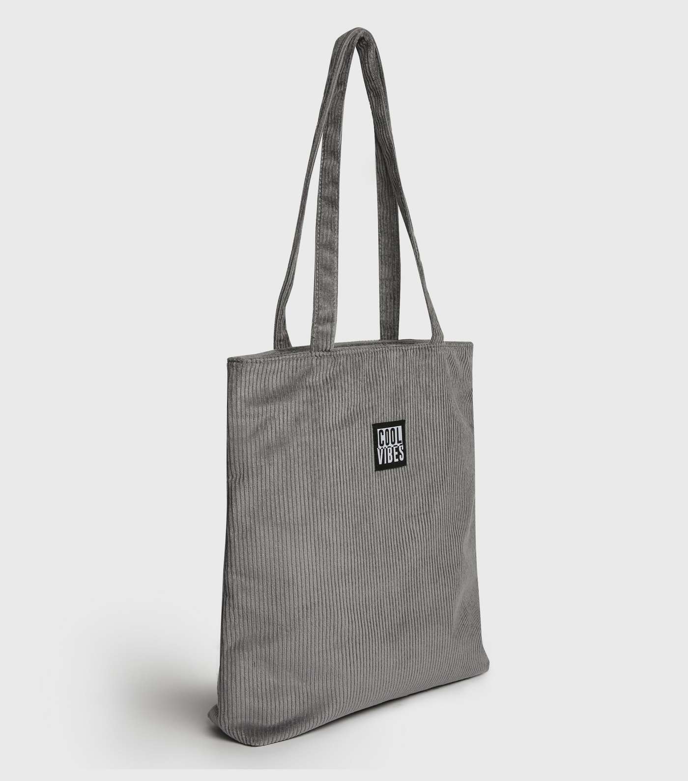 Girls Grey Cord Cool Vibes Shopper Bag Image 3