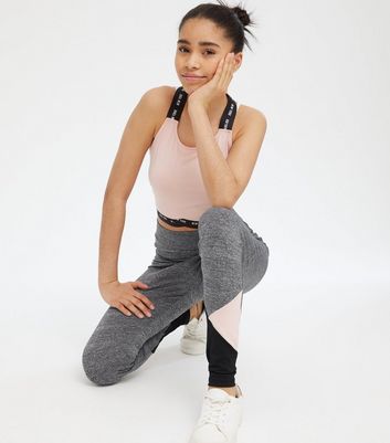 girls grey sports leggings