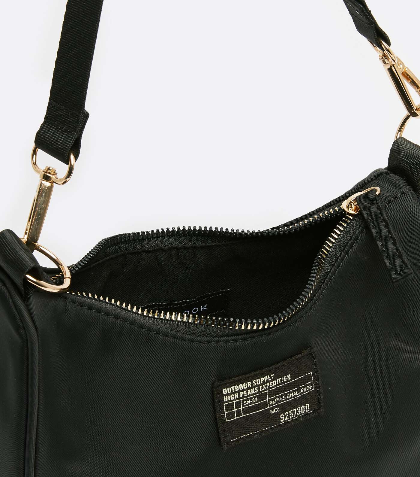Black Tab Front Shoulder Bag  Image 3