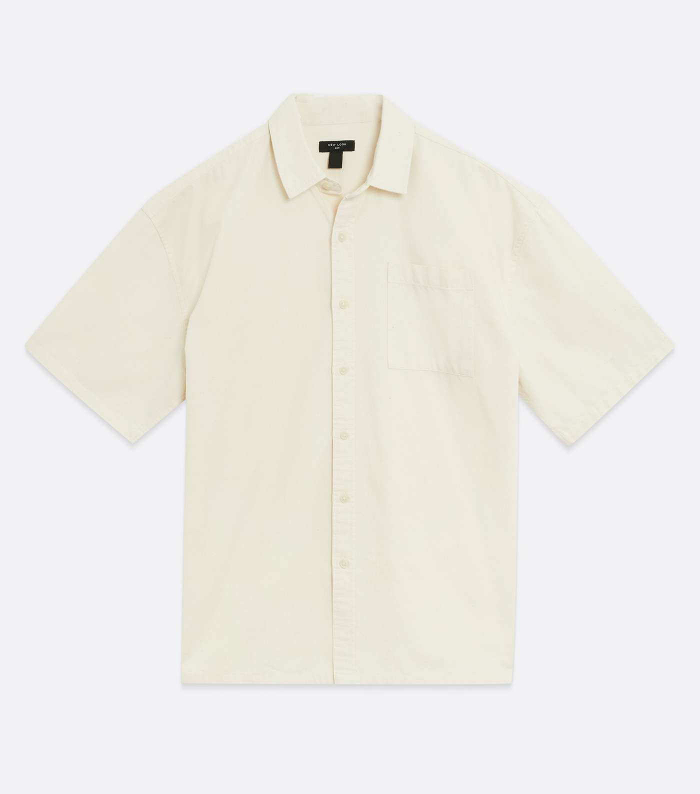 Off White Denim Short Sleeve Boxy Shirt Image 5