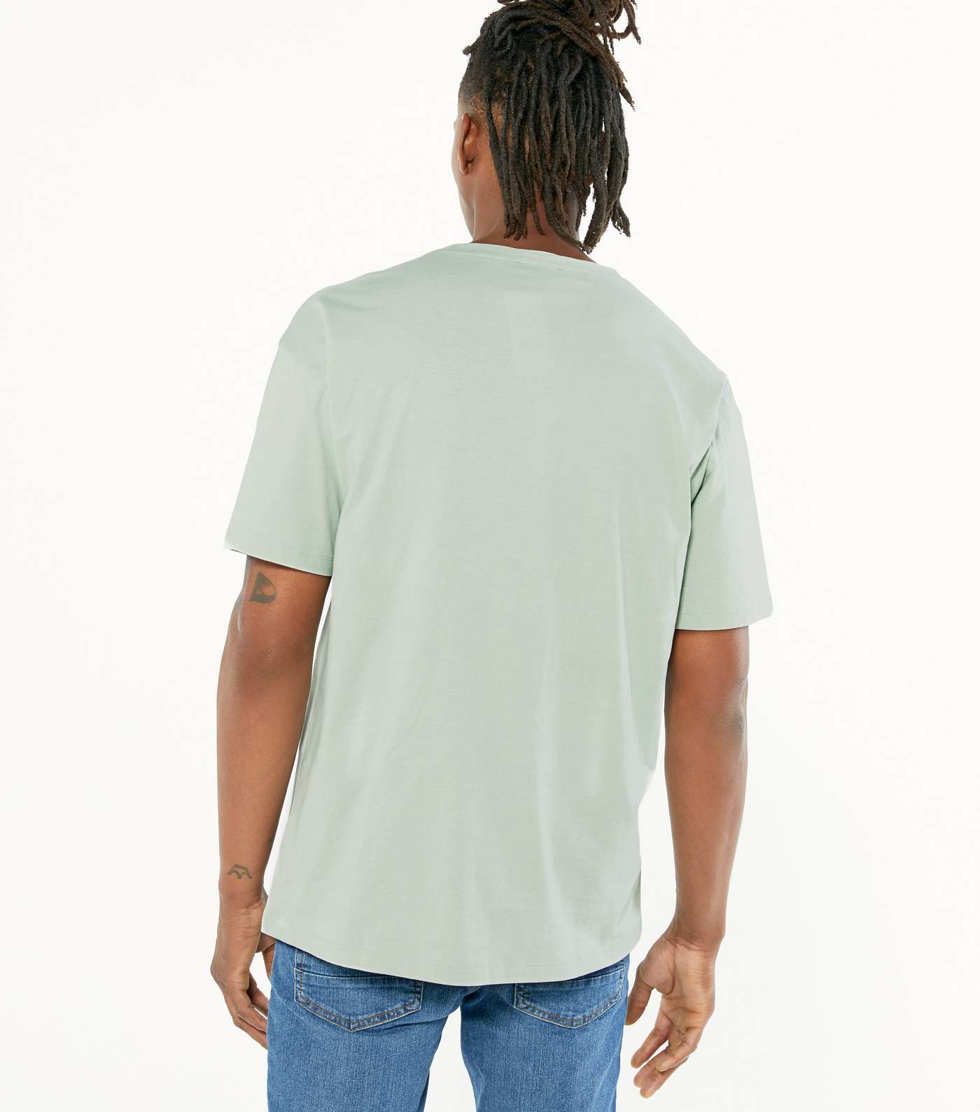 Light Green Yin and Yang Embroidered T-Shirt Image 4