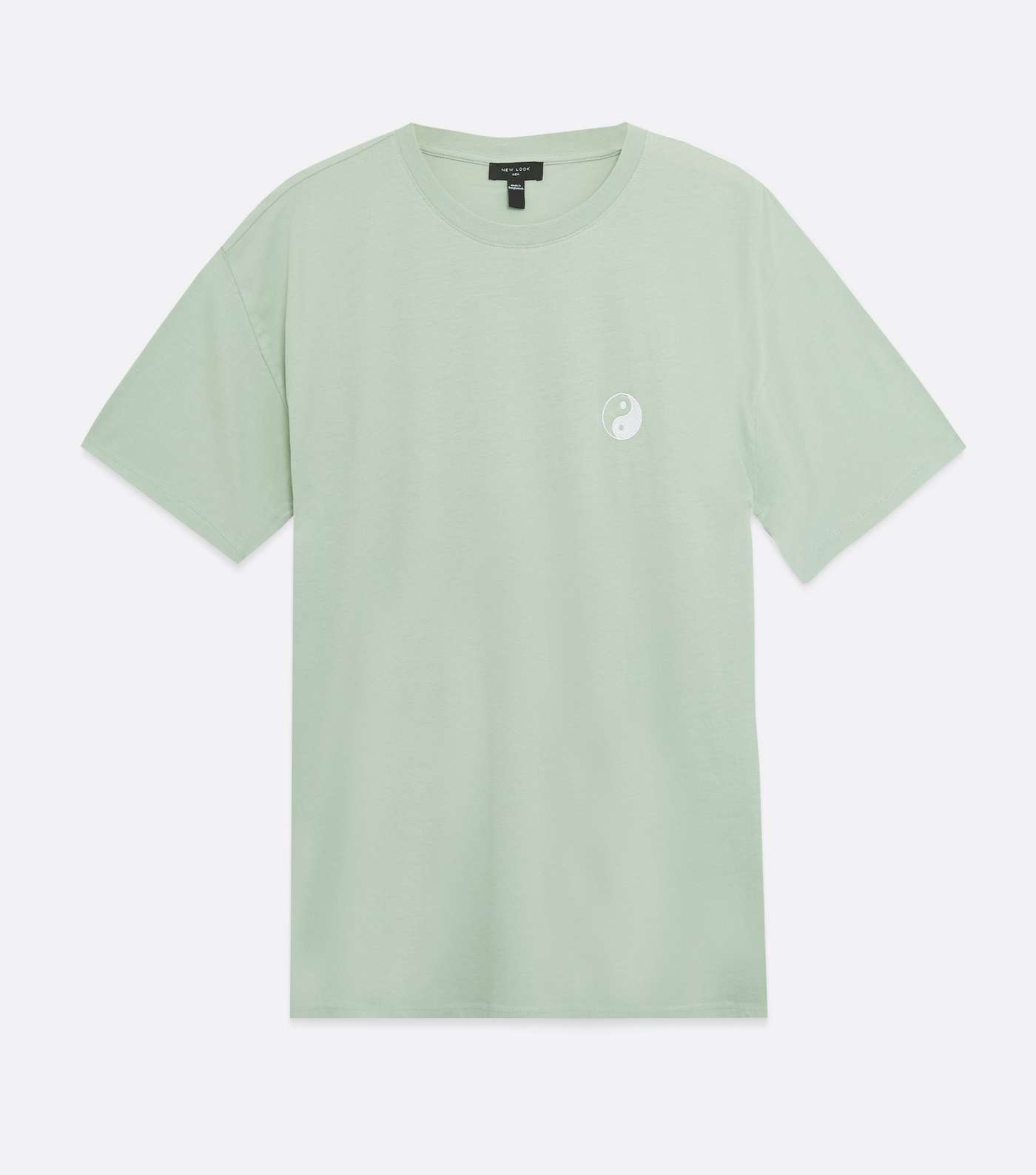 Light Green Yin and Yang Embroidered T-Shirt Image 6