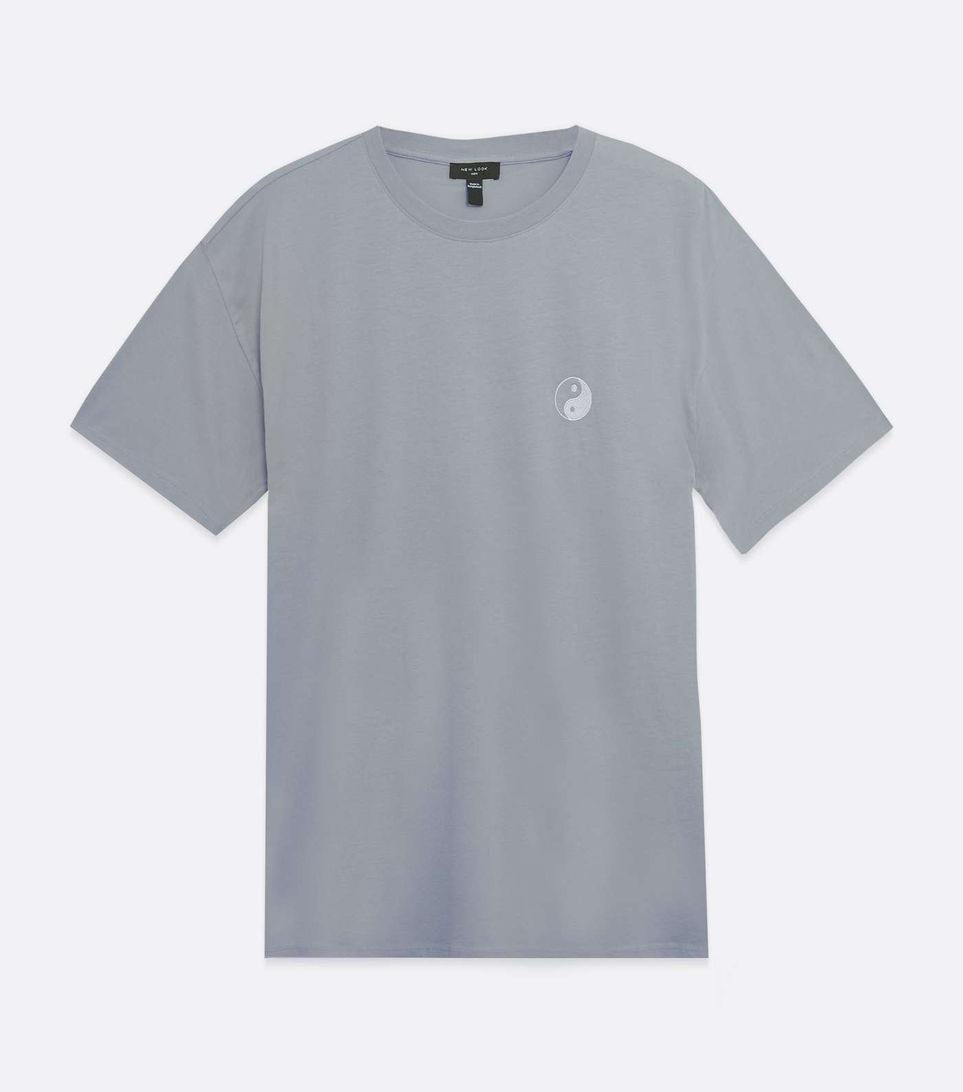 Blue Yin and Yang Embroidered T-Shirt Image 6
