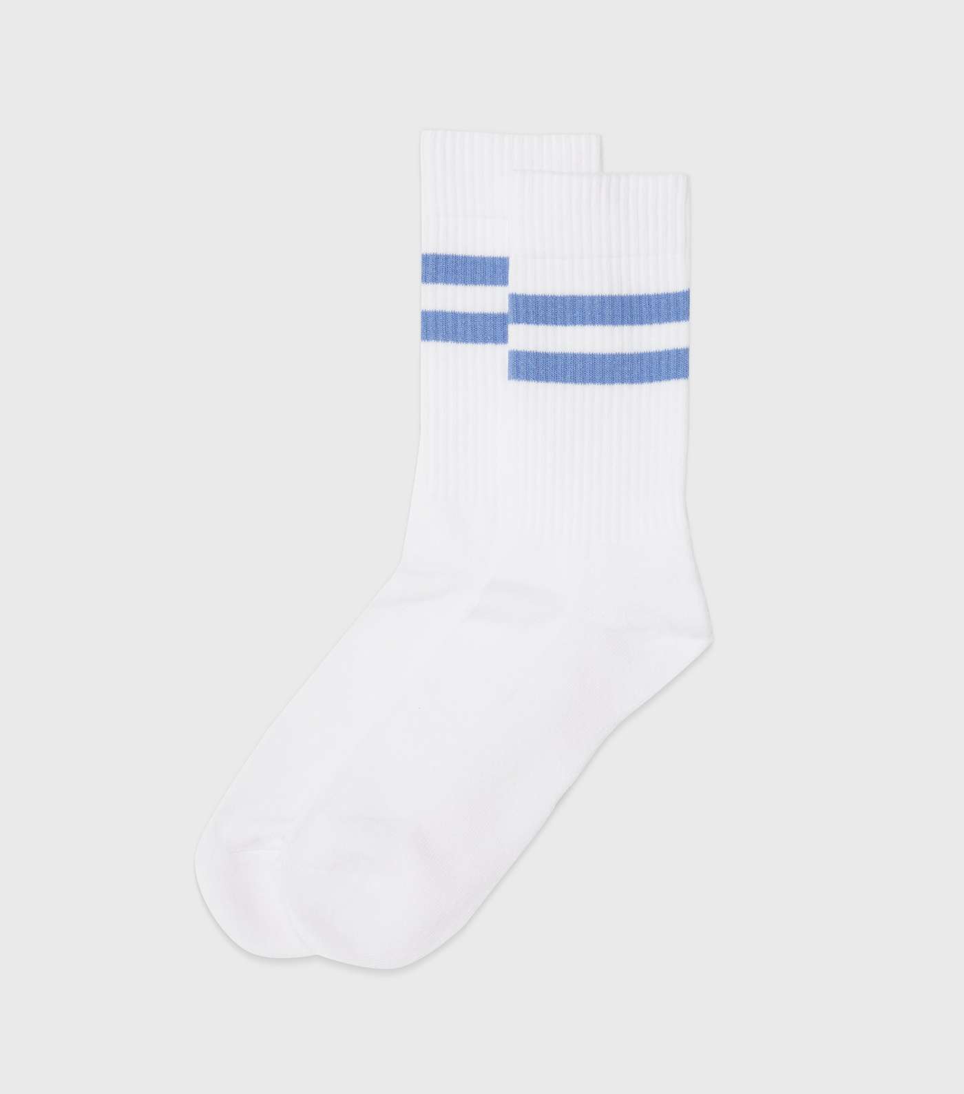 Bright Blue Sports Stripe Ribbed Socks