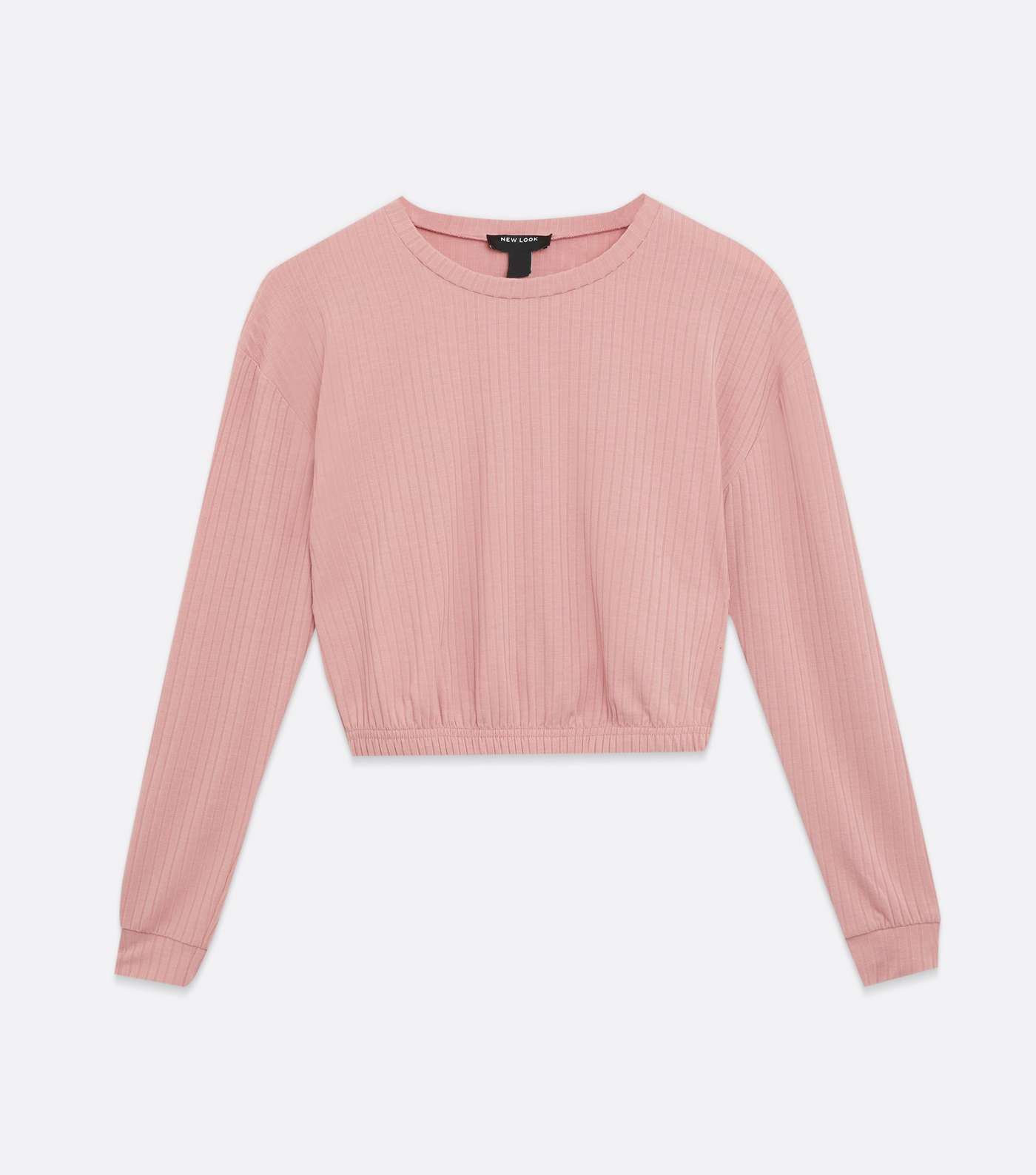 Girls Mid Pink Ribbed Jersey Sweatshirt Image 5