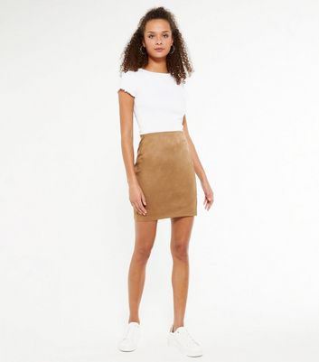 camel skirt mini