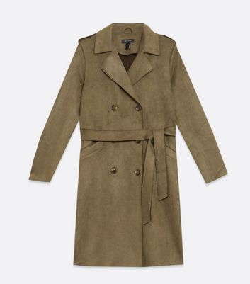 new look suede trench coat