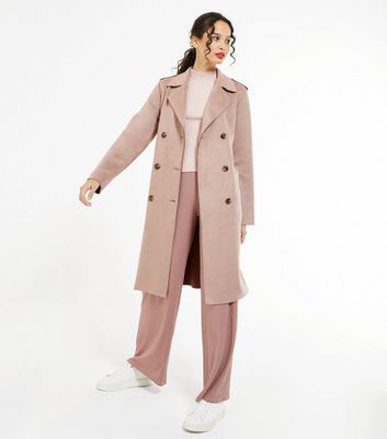 Pale pink hot sale trench coat