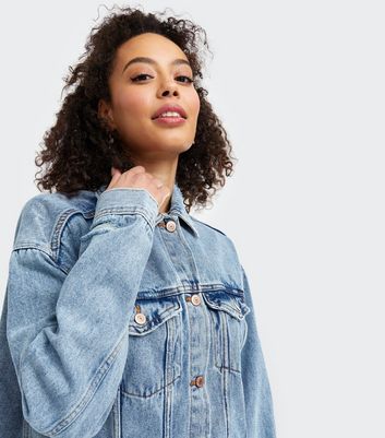 Tall Blue Oversized Denim Jacket | New Look