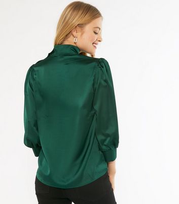 Zibi London Green High Neck Satin 