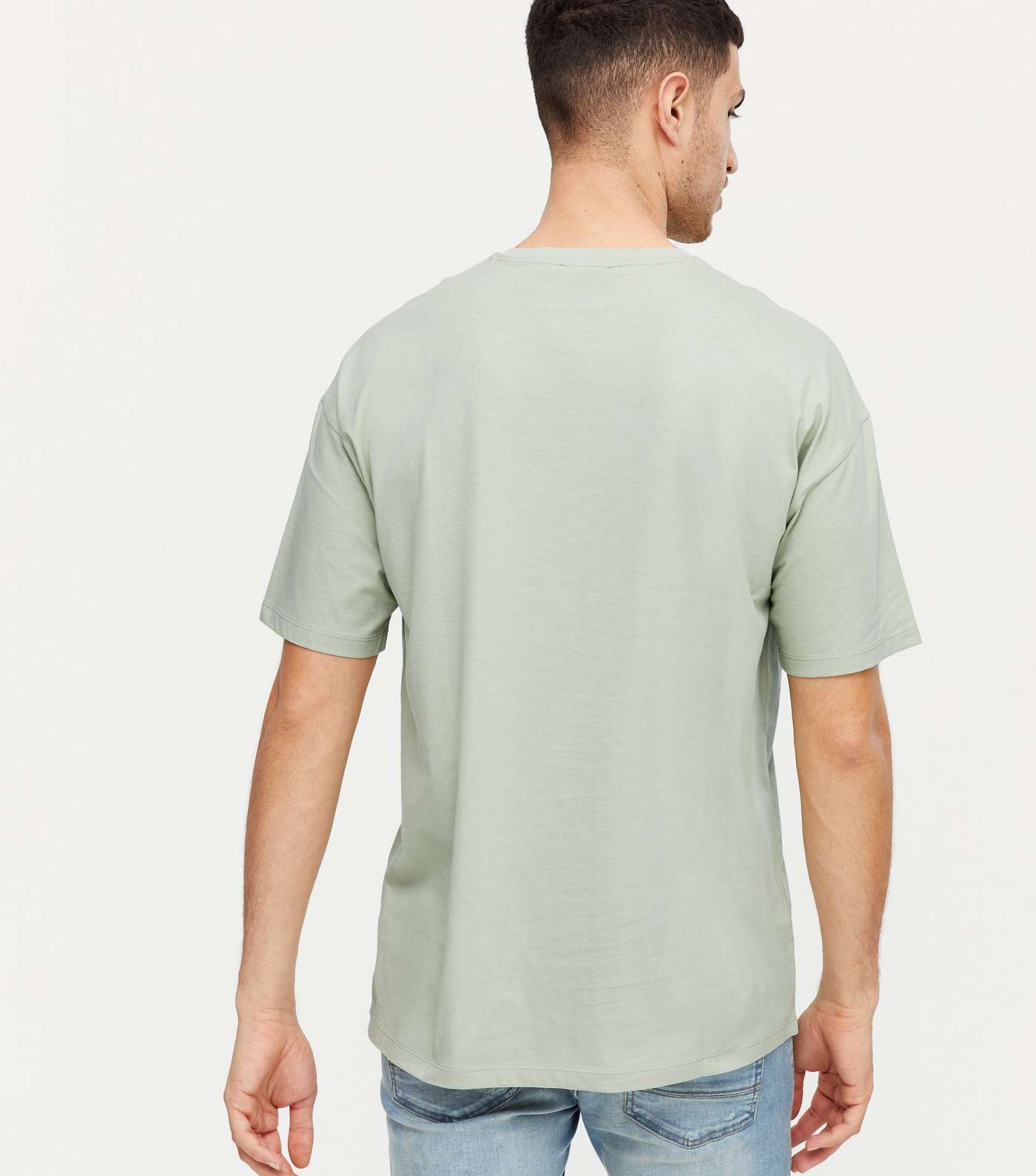 Light Green Cherry Embroidered Oversized T-Shirt Image 4