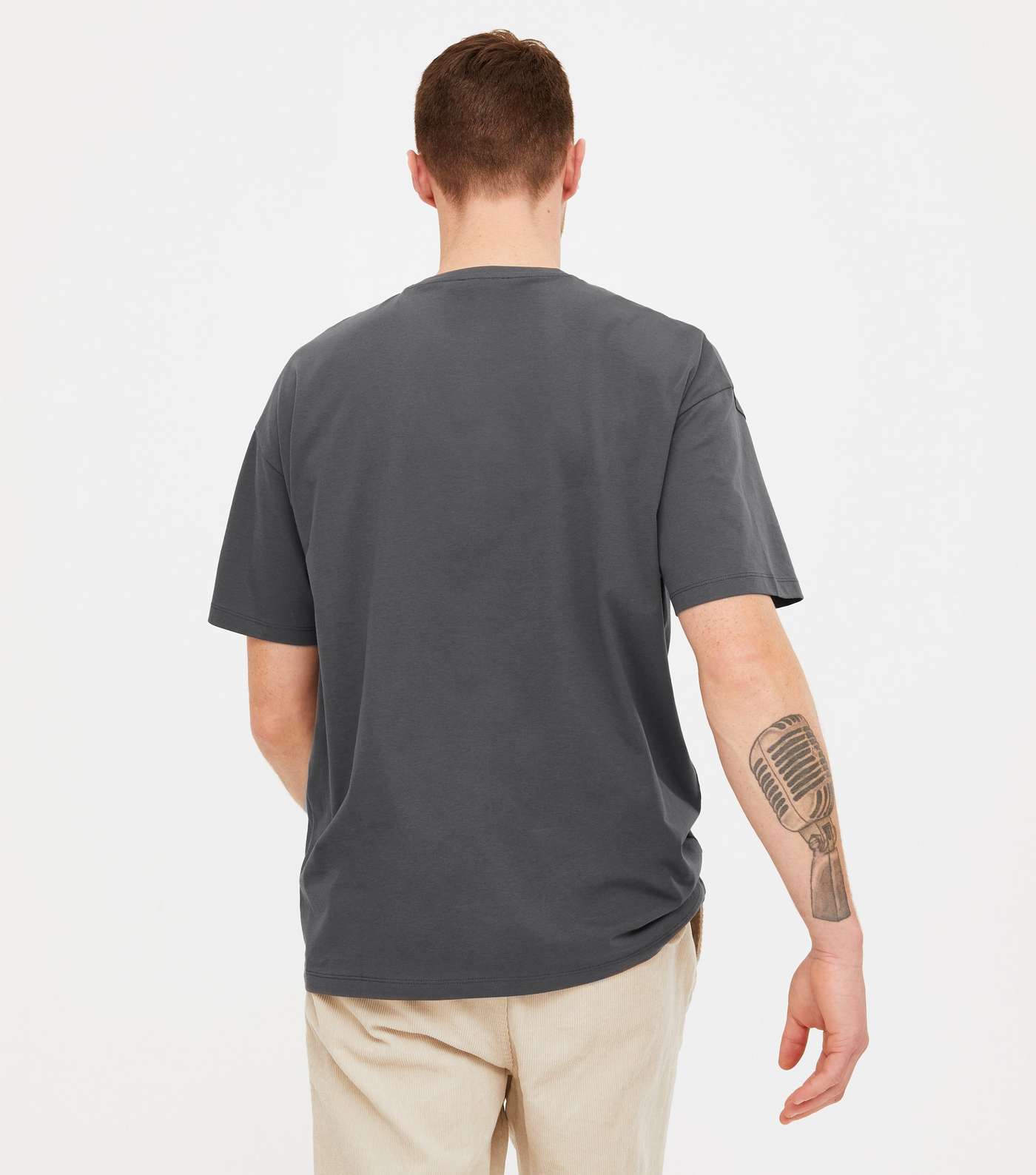 Grey Swallow Embroidered T-Shirt Image 4