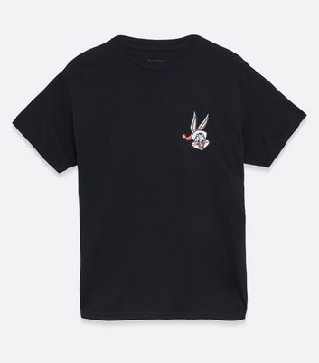 Image of Black Christmas Bugs Bunny T-Shirt New Look