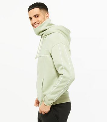 Light Green Hoodie with Snood | New Look