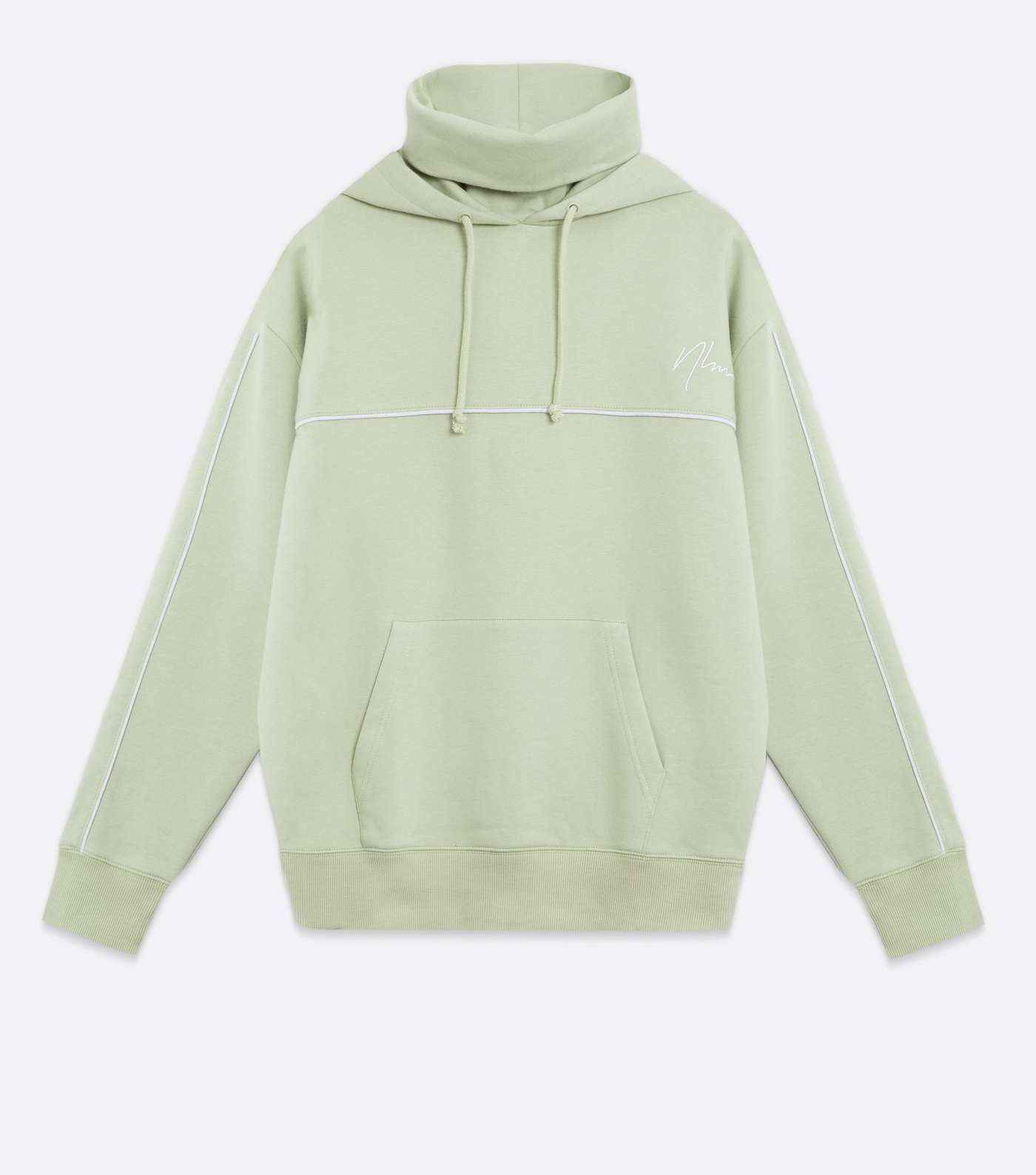 Light Green Hoodie with Snood Image 5