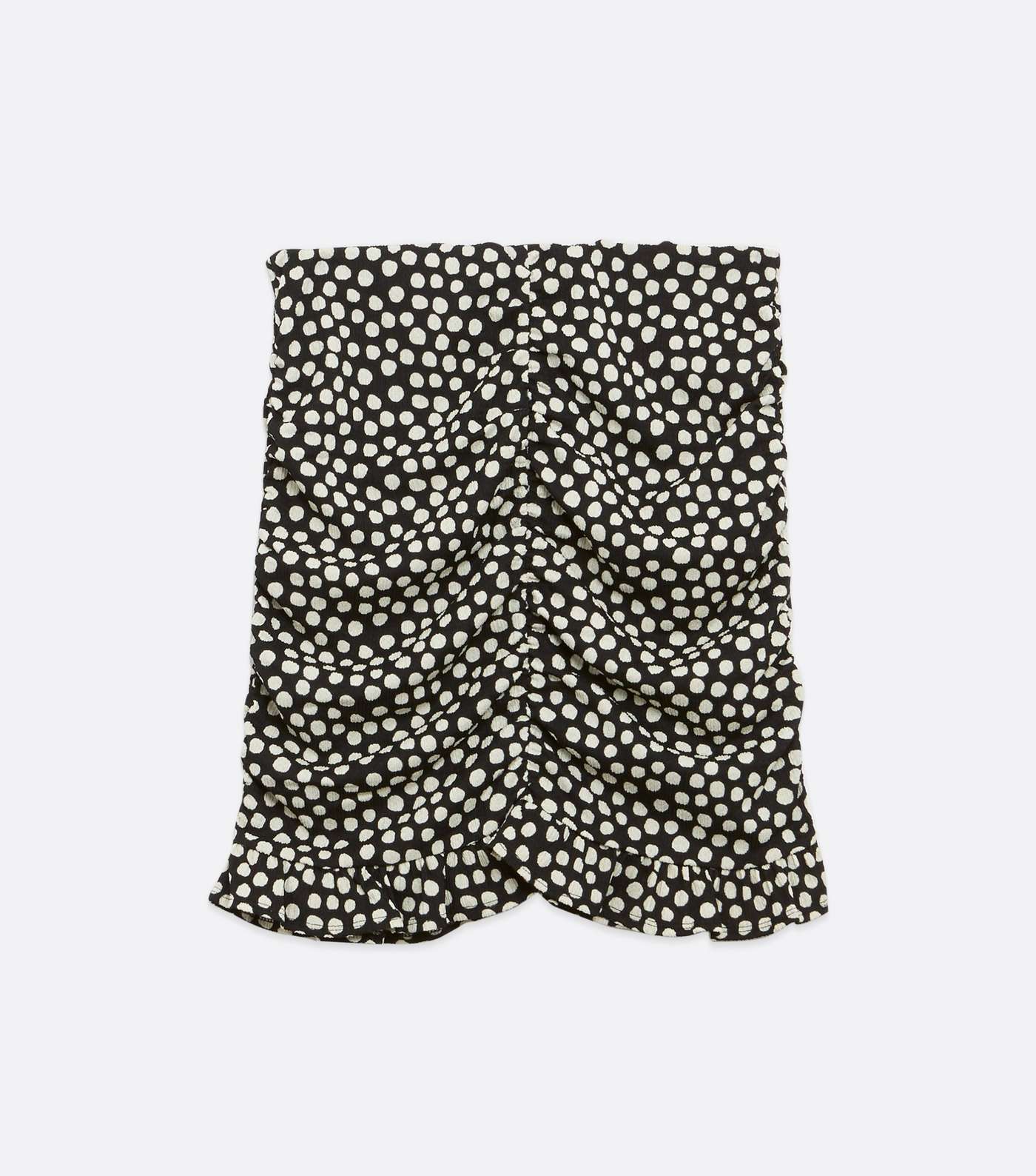 Black Spot Ruched Mini Skirt Image 5