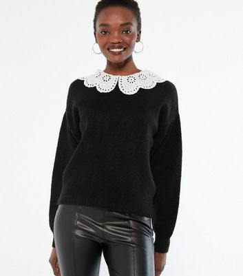 Black 2024 collared jumper