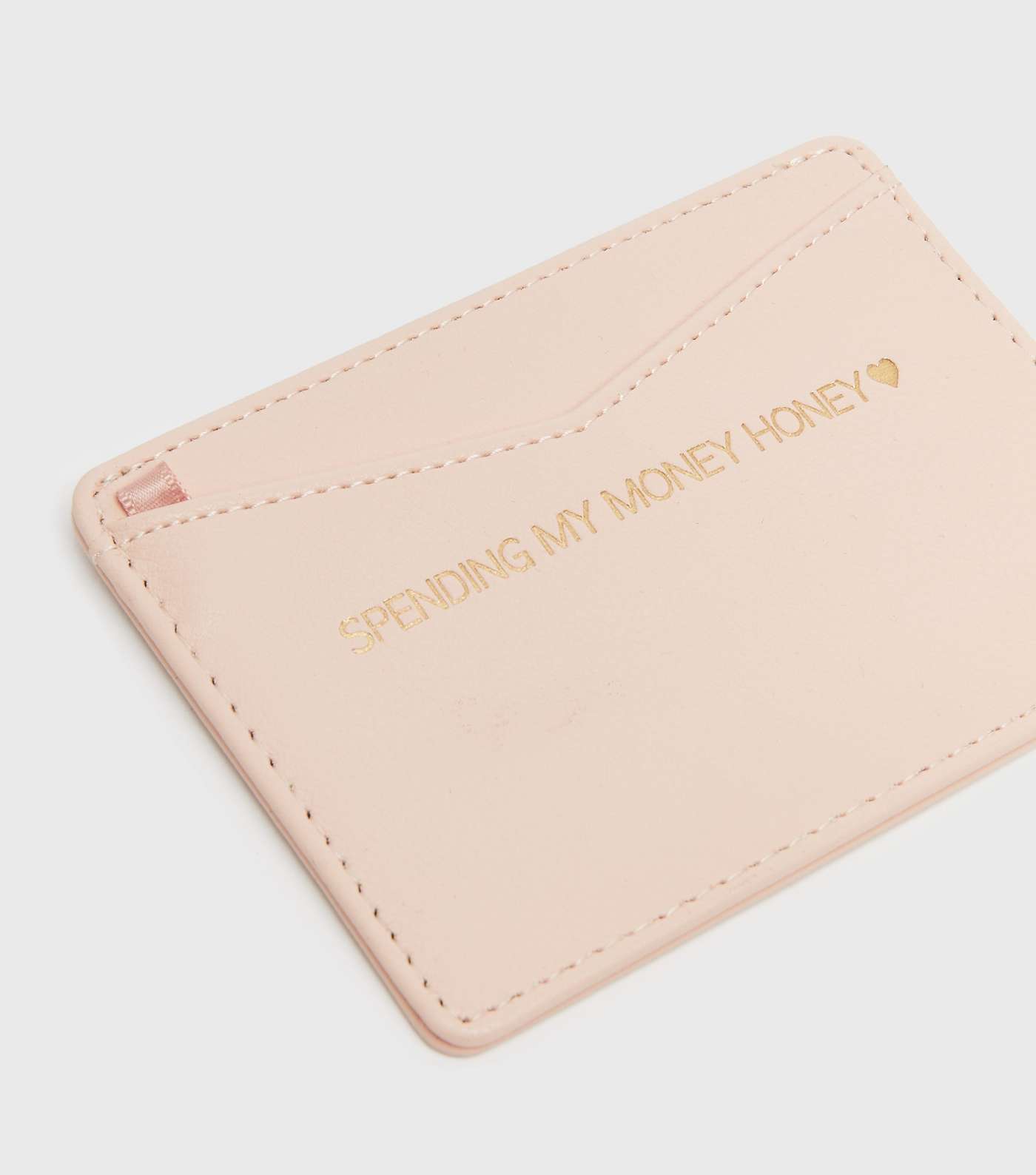 Pink Spending My Money Logo Card Holder Image 3