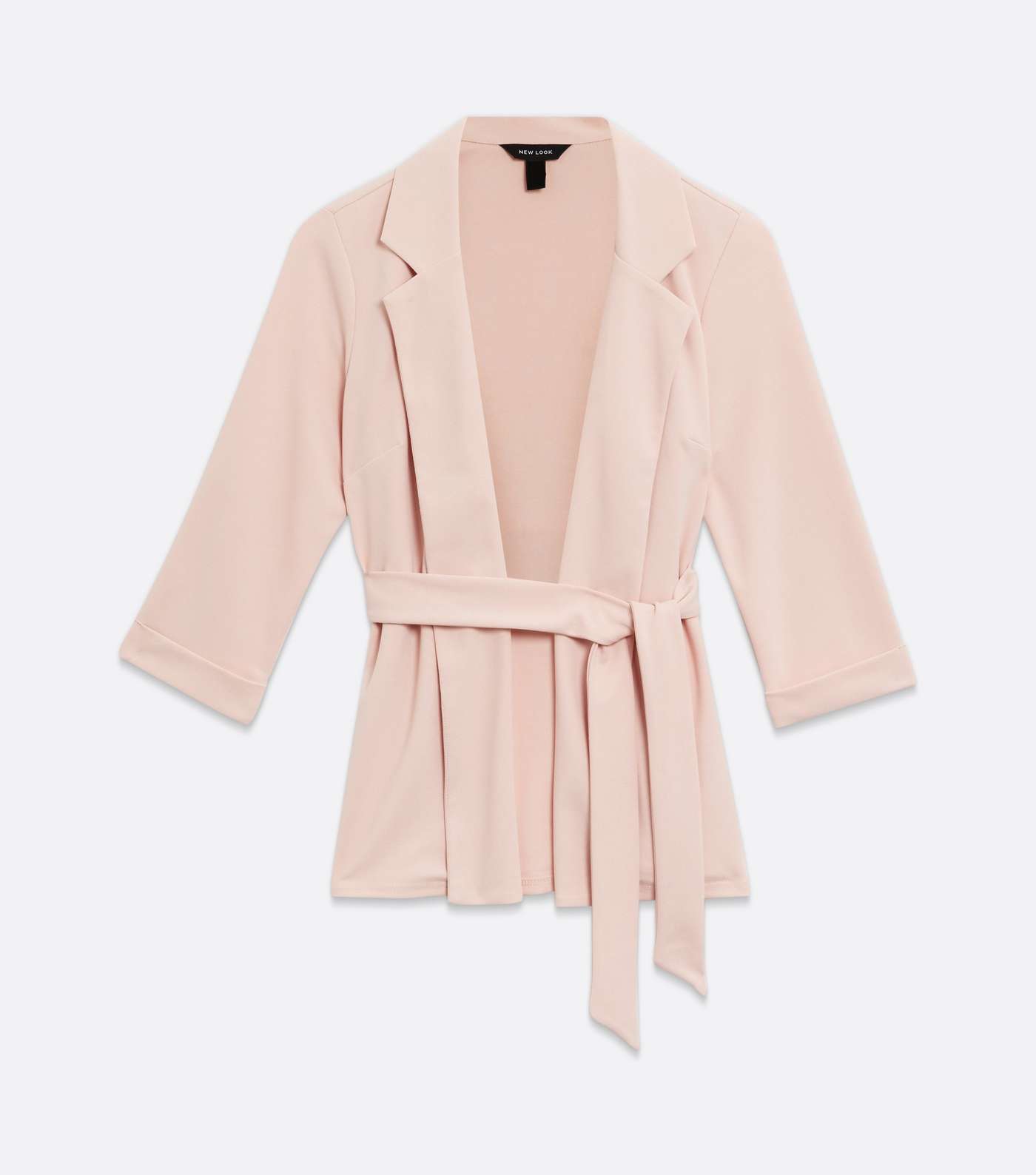 Pale Pink Jersey Belted Blazer Image 5