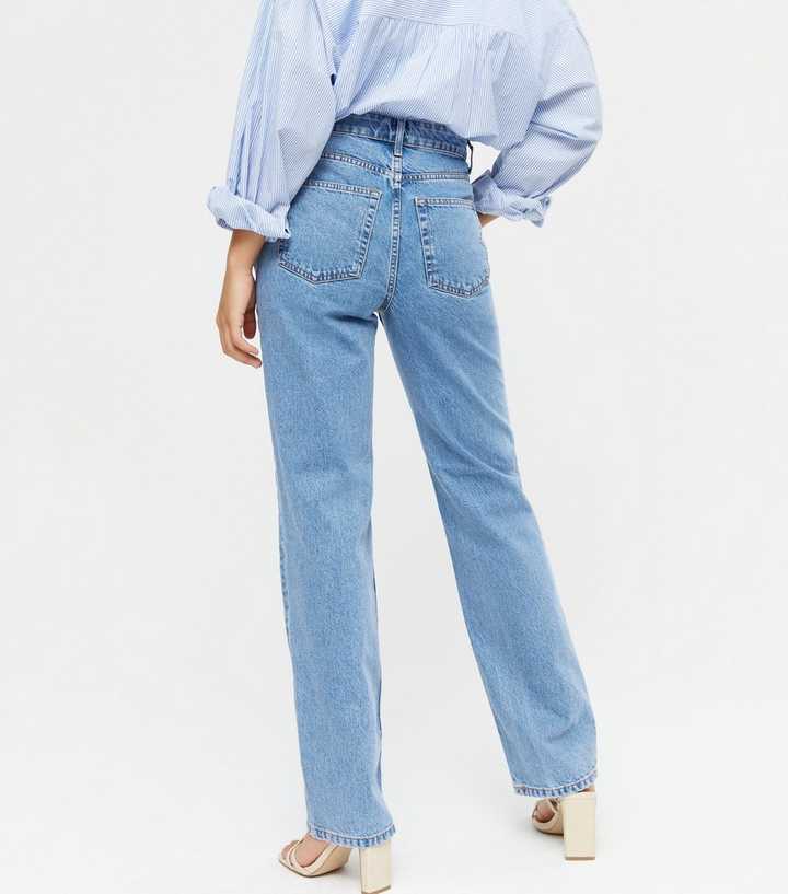 Blue Full Length Anica Straight Leg Jeans | New Look