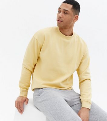 Jack Jones Pale Yellow Jersey Sweatshirt New Look