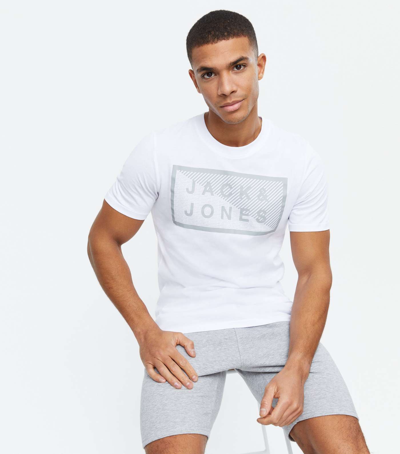 Jack & Jones White Box Logo T-Shirt