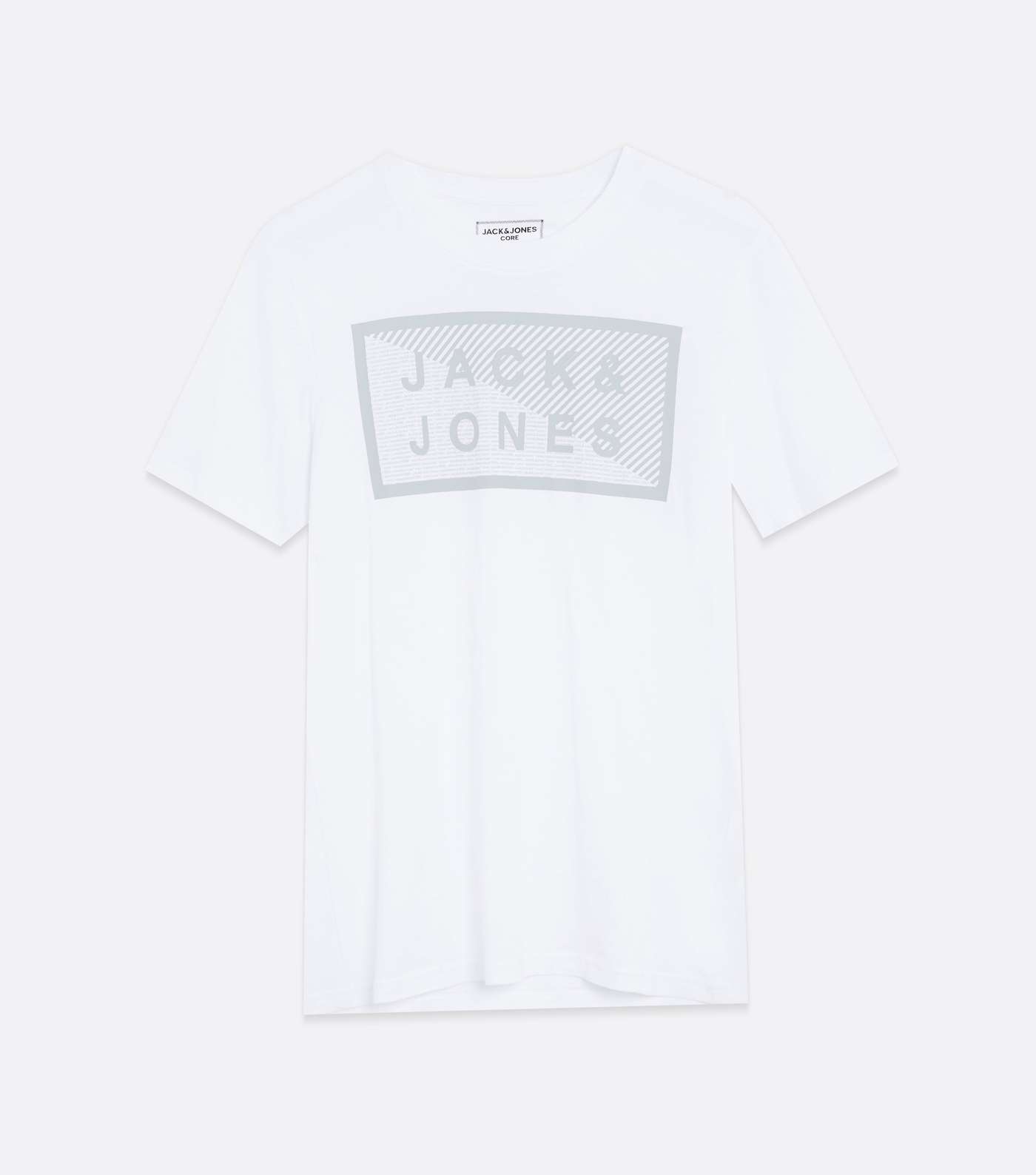 Jack & Jones White Box Logo T-Shirt Image 5