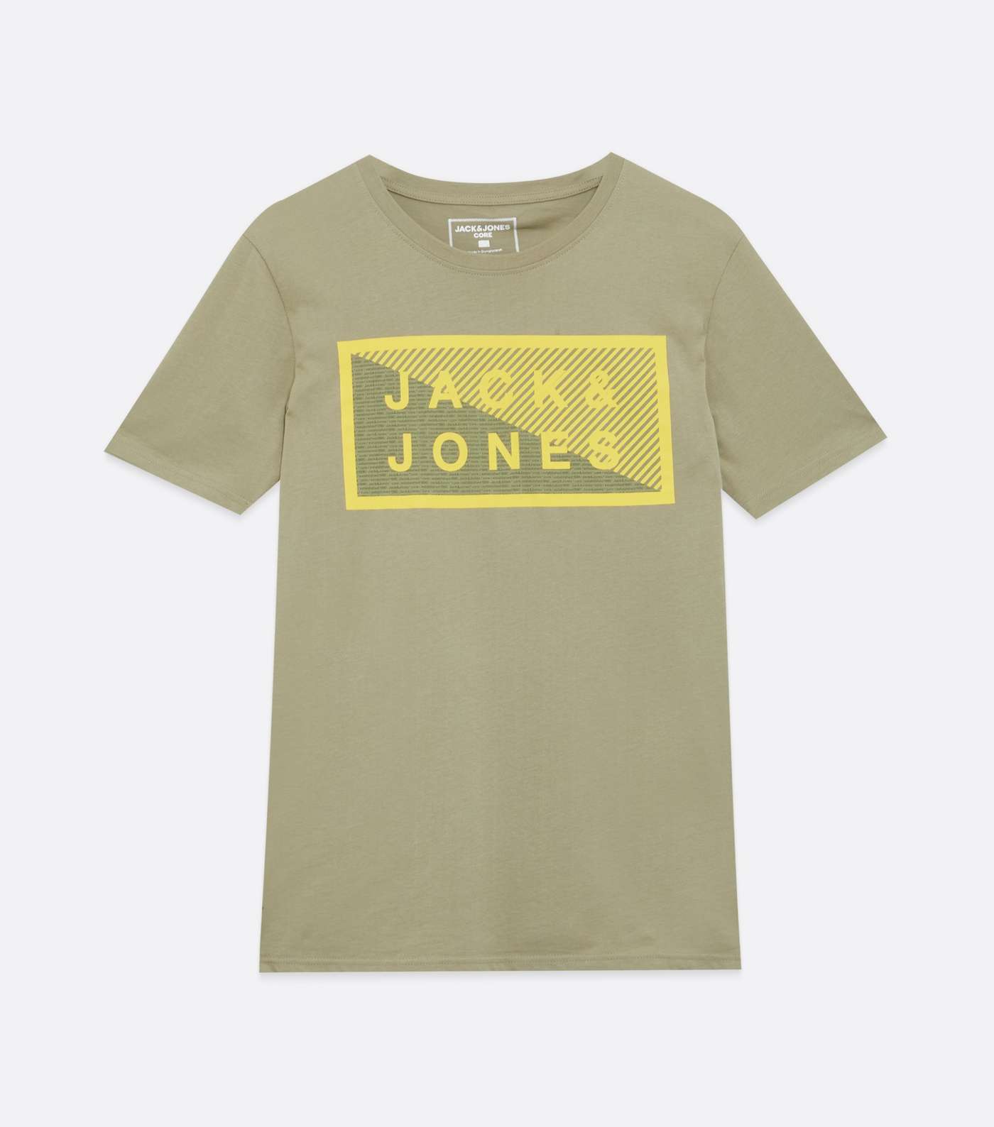 Jack & Jones Olive Box Logo T-Shirt Image 5