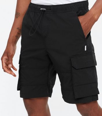 Jack \u0026 Jones Black Drawstring Cargo 