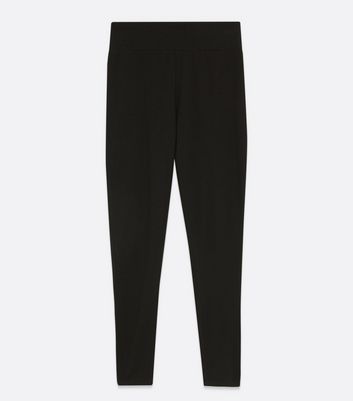 Petite Black Jersey High Waist Leggings 