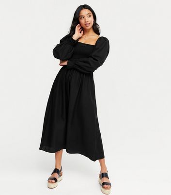 black midi dress going out