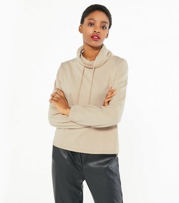 Camel Funnel Neck Sweatshirt | New Look