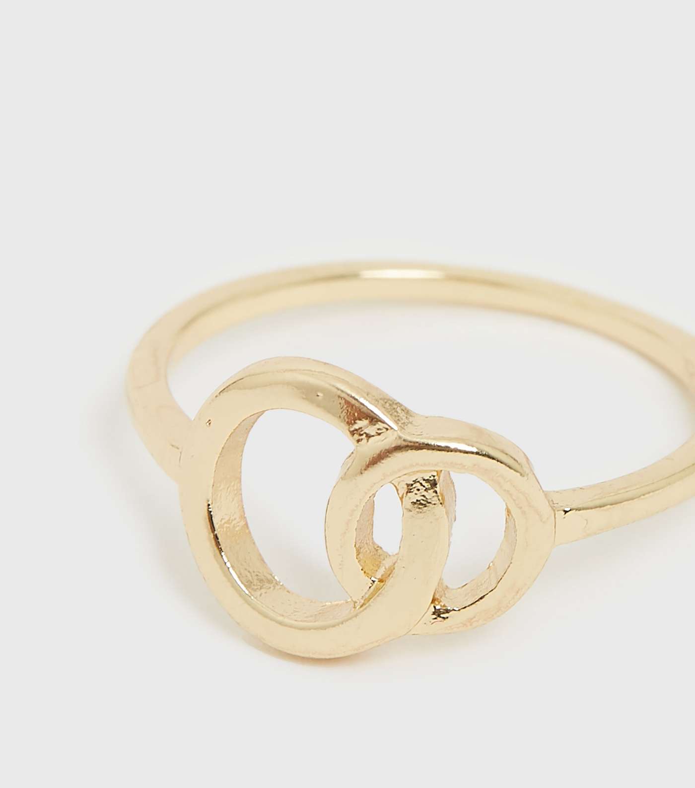 Gold Double Circle Ring Image 2