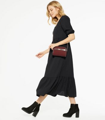 new look crinkle smock dress