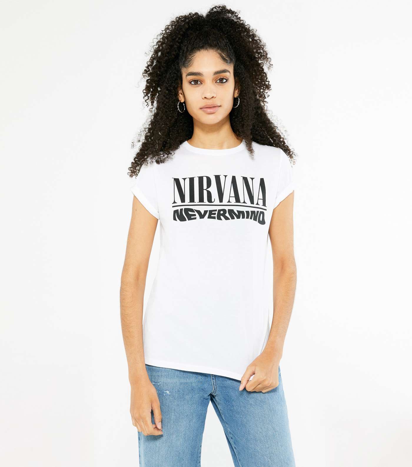 White Nirvana Nevermind Logo T-Shirt