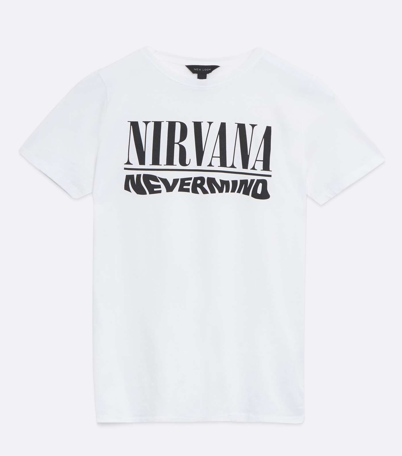 White Nirvana Nevermind Logo T-Shirt Image 5