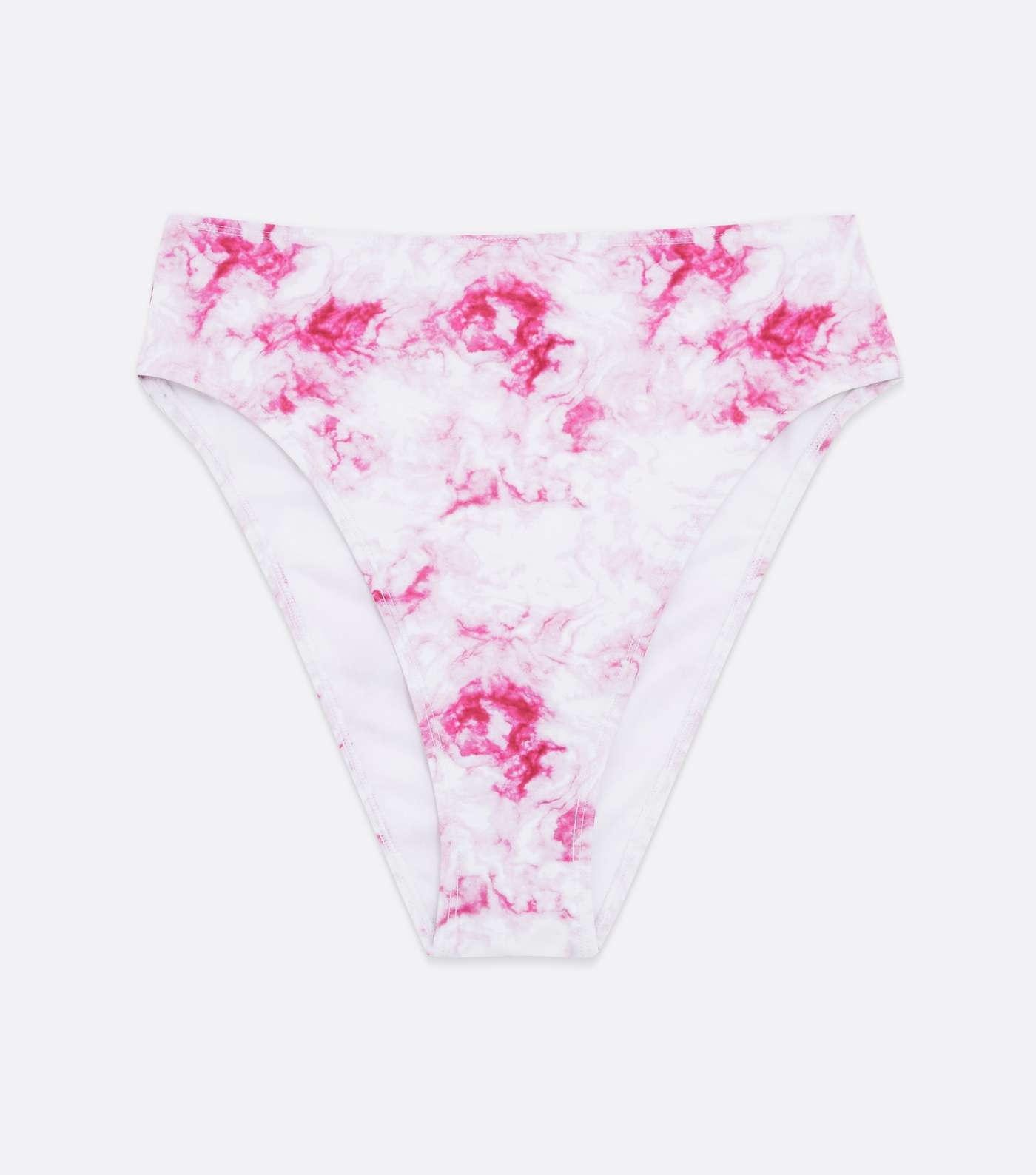 Pink Tie Dye High Waist High Leg Bikini Bottoms Image 5