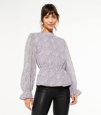 High neck clearance peplum top