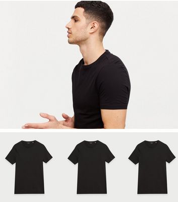 \u0026 Sons 3 Pack Black Muscle Fit T-Shirts 