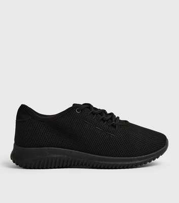 Black Lace Up Sports Trainers
