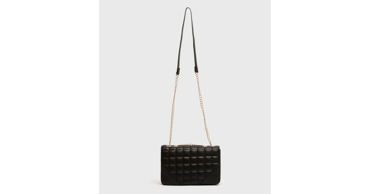 Black Quilted Cross Body Bag | New Look