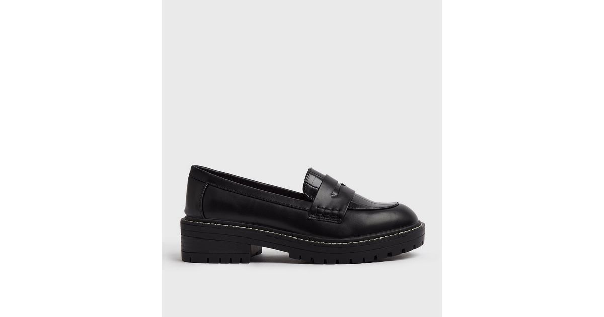 newlook chunky loafers