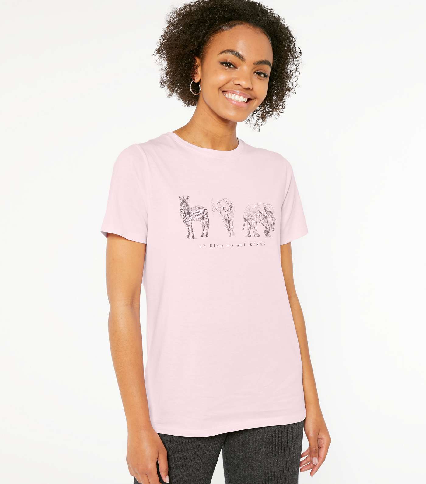 Bright Pink Animal Be Kind Logo T-Shirt 