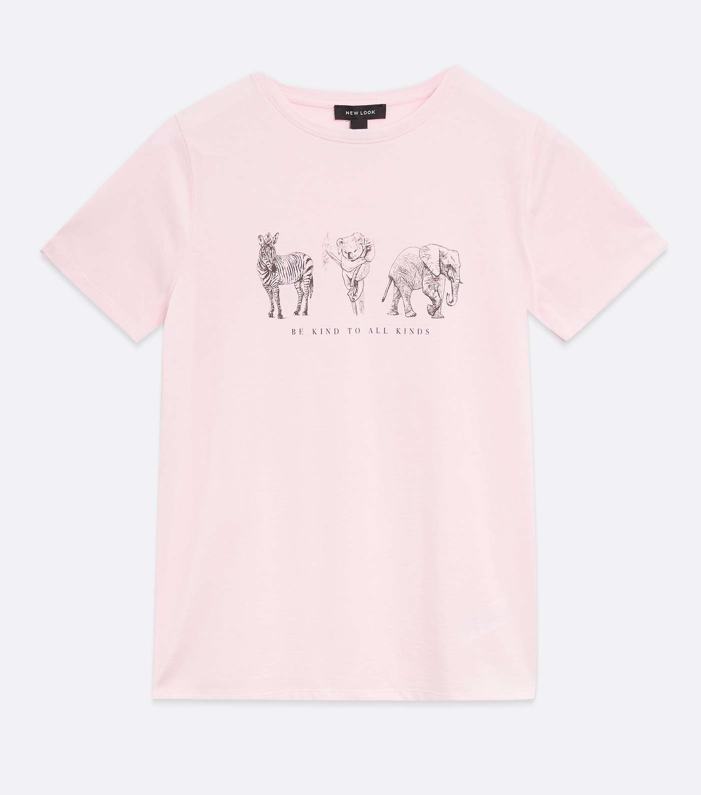 Bright Pink Animal Be Kind Logo T-Shirt  Image 5
