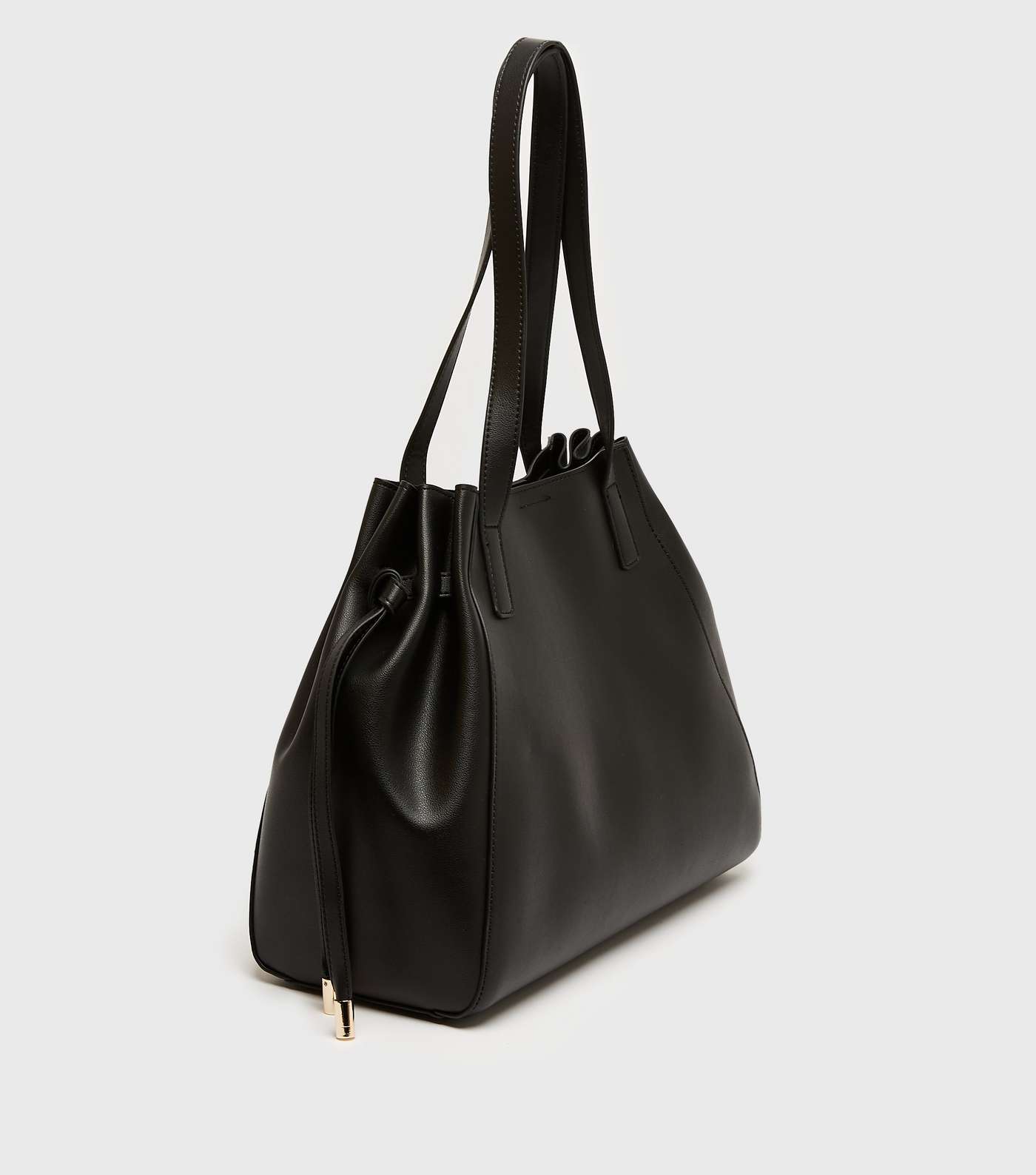 Black Tie Side Slouch Tote Image 4