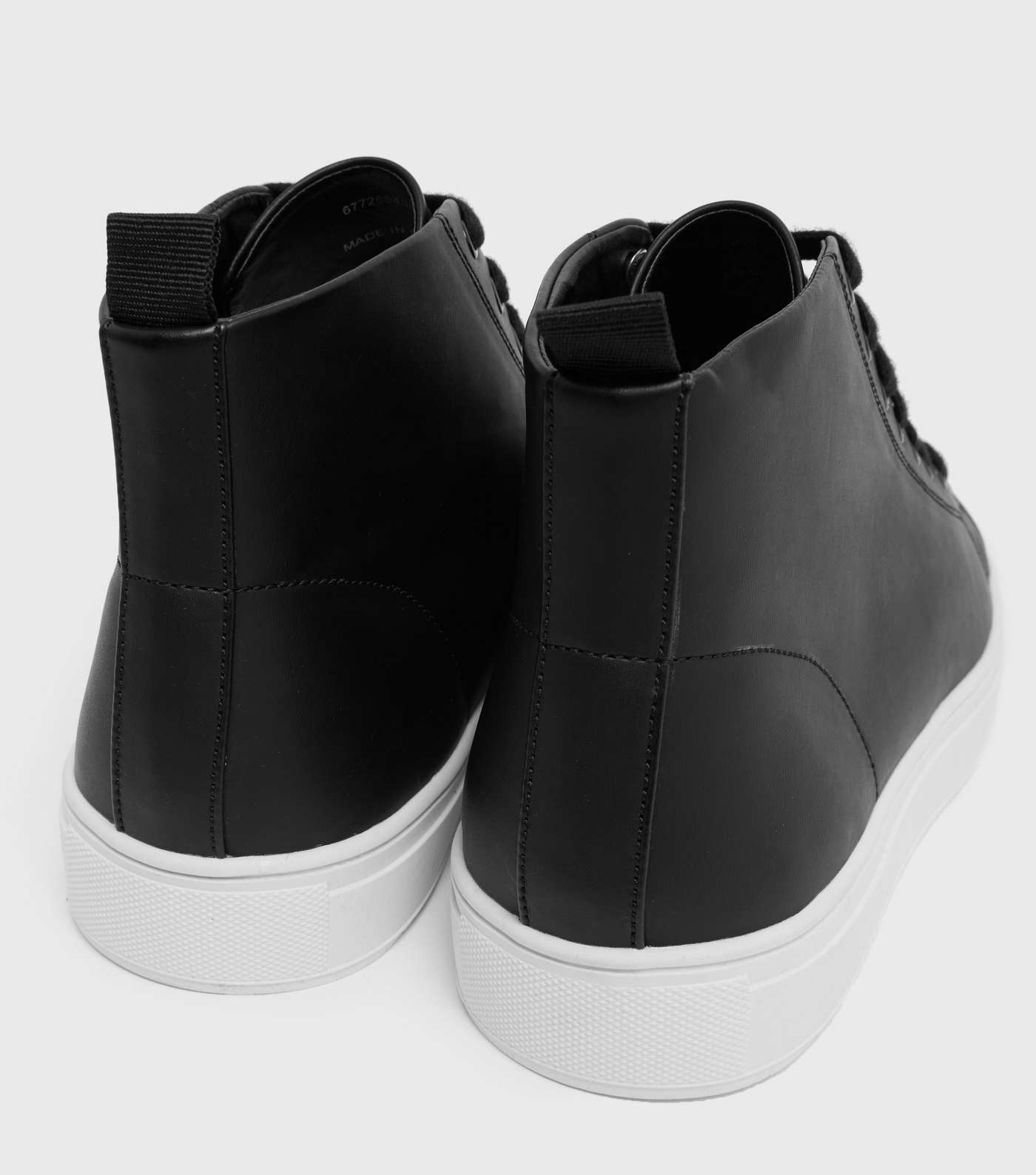 Black High Top Trainers Image 4