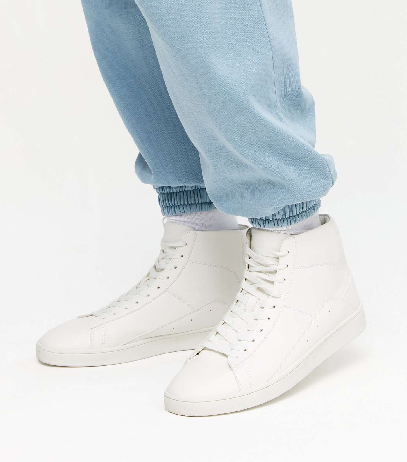 White High Top Trainers Image 2